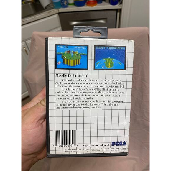 Missile Defense 3-D Case (Sega Master System, 1987) CIB - Picture 2 of 3